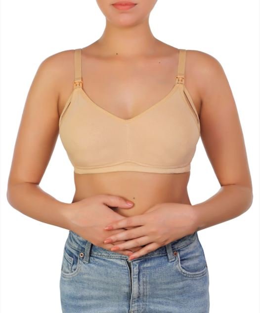 DOUBLE LAYERED WIRE-FREE NURSING BRA-SKIN