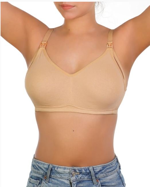 DOUBLE LAYERED WIRE-FREE NURSING BRA-SKIN