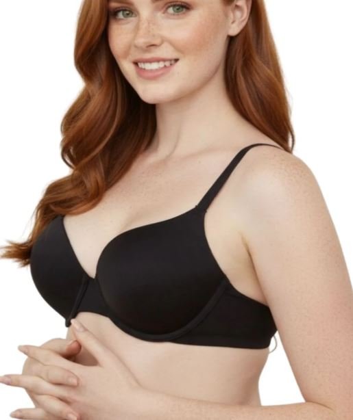 WIRED LEVEL 2 PUSH-UP BRA WITH POWER MESH WINGS -BLACK