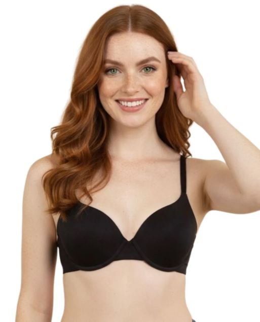 LOSHA WIRED LEVEL 2 PUSH-UP BRA WITH POWER MESH WINGS -BLACK