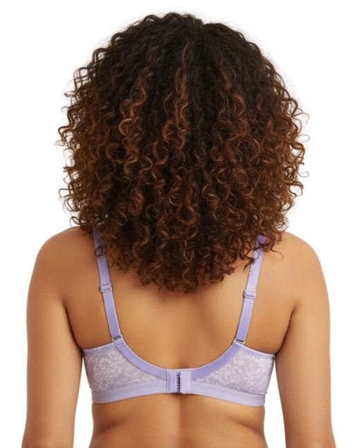 True Curv Double Layered Non Wired Full Coverage Super Support Bra -Purple Print