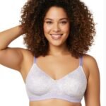 True Curv Double Layered Non Wired Full Coverage Super Support Bra -Purple Print