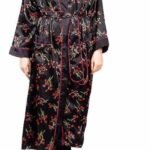 Black Printed Night Gown
