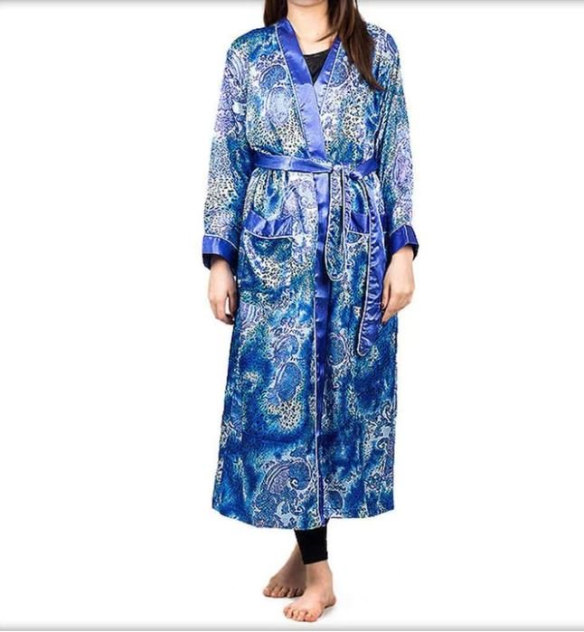 Blue Printed Night Gown