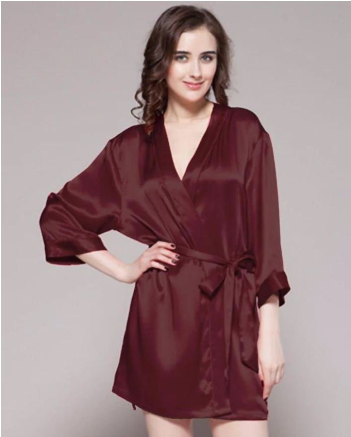 Brown - 100% Polyester Satin Gown - GWN 11 BRW