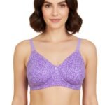 COTTON DOUBLE LAYERED NON WIRED PRINTED WITH CONVERTIBLE STRAPS -LAVENDAR PRINT
