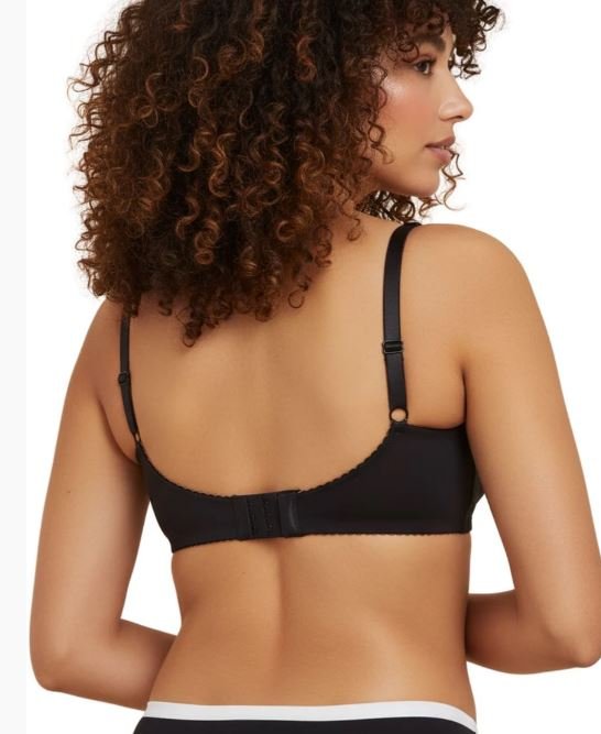 COTTON DOUBLE LAYERED SAG LIFT MINIMIZER BRA-BLACK