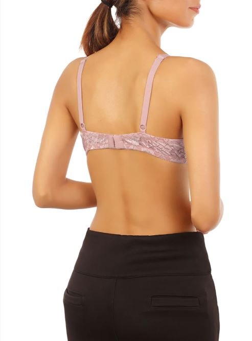 COTTON UNDERWIRED LIGHTLY PADDED T-SHIRT BRA-DAWN PINK