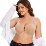 Curvy Lightly Padded T-Shirt Bra -Beige