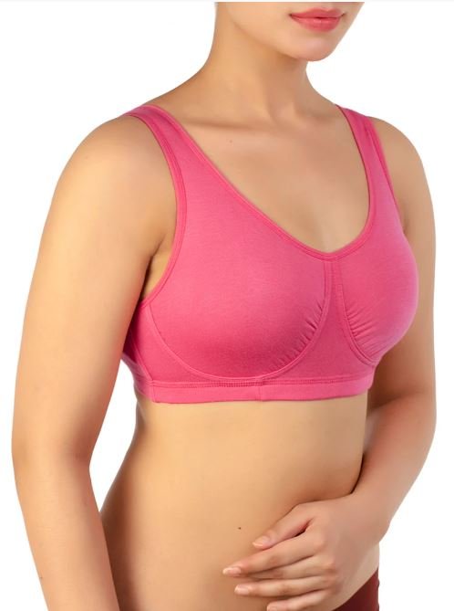 DOUBLE LAYERED MODAL STAY AT HOME / MATERNITY / SLEEP BRA-GEORGIA PEACH