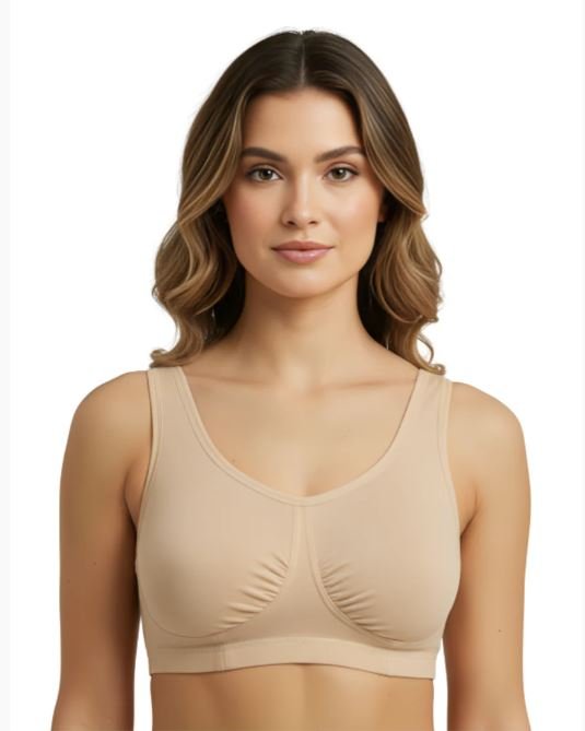 DOUBLE LAYERED MODAL STAY AT HOME MATERNITY SLEEP BRA-SKIN