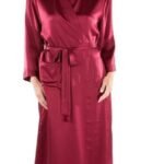 Dark Red Color Long Gown - Gwn48-Dr