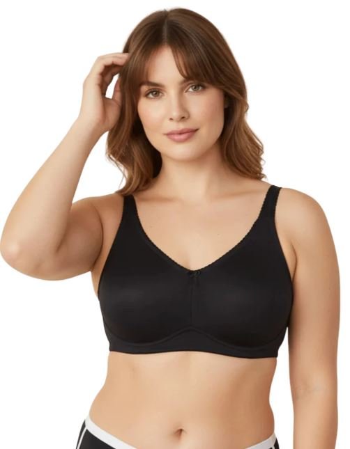 FULL COVERAGE SUPER SUPPORT SEAMLESS MOLDED CUPS MINIMIZER BRA-BLACK