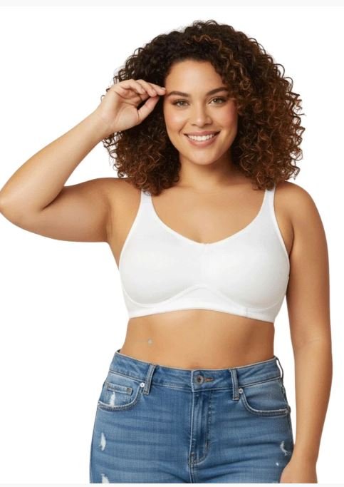 FULL COVERAGE SUPER SUPPORT SEAMLESS MOLDED CUPS MINIMIZER BRA-WHITE