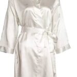Ivory Satin Short Night Gown