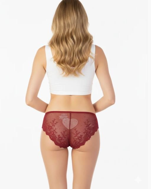 LUSH LACE BIKINI BRIEF-MAROON
