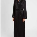 Long Gown With Piping - Gwnp48-Blk Regular