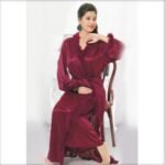 Maroon - FL-471 - Flourish Nightwear