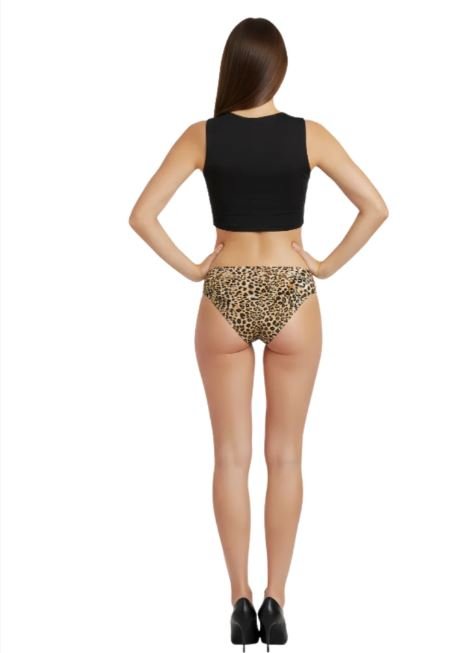 Mid waist Laser Cut Panty - Cheeta