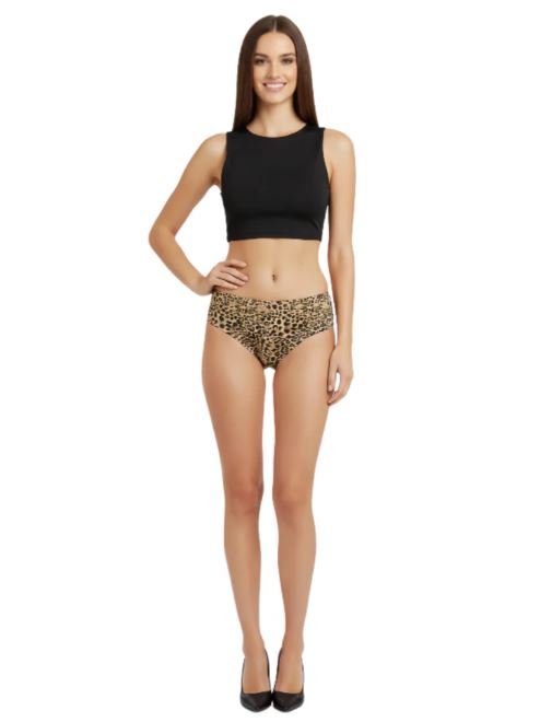Mid waist Laser Cut Panty - Cheeta