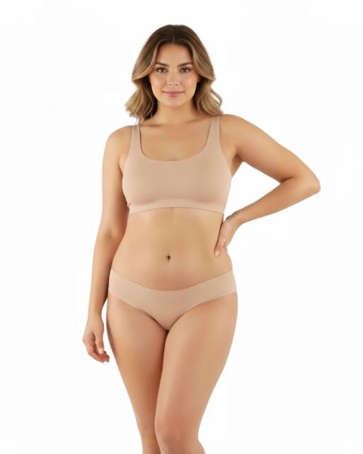NO PANTY LINES LASER CUT BIKINI BRIEF CREAM