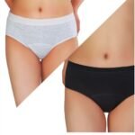 PACK OF 2  SUPER SOFT COTTON MID WAIST PERIOD PANTY-ASSORTED