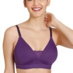LIGHTLY PADDED NON WIRED T SHIRT BRA-PLUM