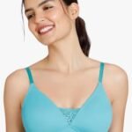 LIGHTLY PADDED NON WIRED T SHIRT BRA-TURQUOISE