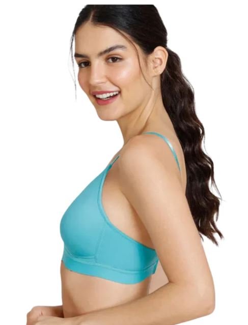 LIGHTLY PADDED NON WIRED T SHIRT BRA-TURQUOISE