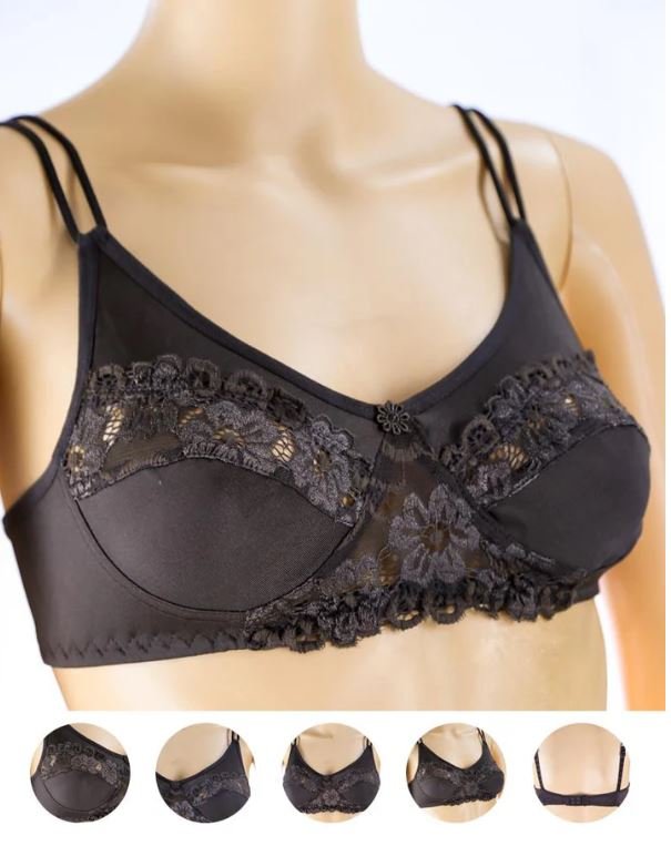 Pack of 2 - Madam Bra - BOE - Non Padded, Non Wired Bra, Soft Jersey Cotton Lace Bra