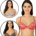 Pack of 3 Microfiber Wired Pushup T-Shirt Bras-Dusty Cedar