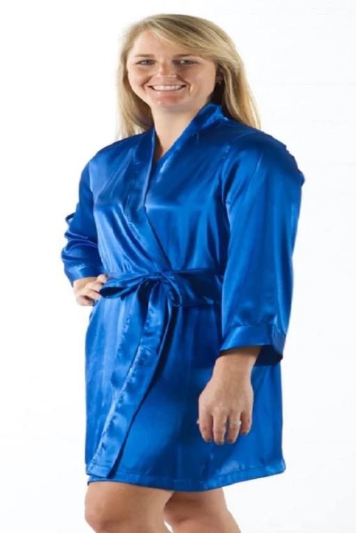 Royal Blue Color Silk Gown - Gwn36-Rb