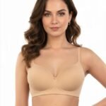 SIDE SMOOTHING BIO WASHED ANTI BACTERIAL COTTON WIRELESS T-SHIRT BRA-NUDE
