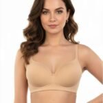 SIDE SMOOTHING BIO WASHED ANTI BACTERIAL COTTON WIRELESS T-SHIRT BRA-NUDE