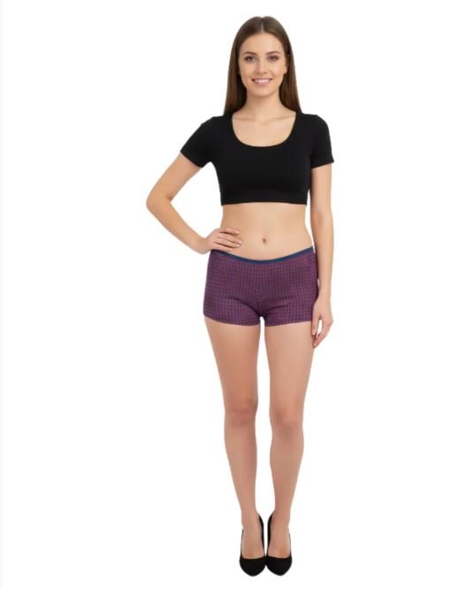 SUPER SOFT BOY SHORTS COTTON BRIEF-GEOMETRIC PRINT