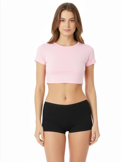 SUPER SOFT COTTON BOY SHORTS BRIEF-BLACK