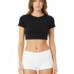 SUPER SOFT COTTON BOY SHORTS BRIEF-WHITE