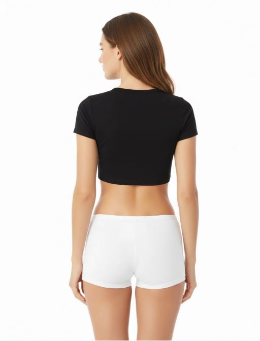 SUPER SOFT COTTON BOY SHORTS BRIEF-WHITE