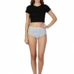 SUPER SOFT COTTON HIGH WAIST PERIOD PANTY-GREY