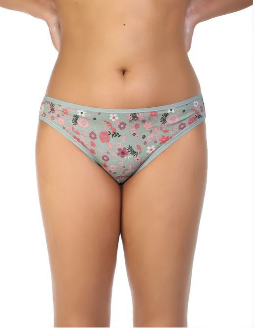 SUPER SOFT COTTON STRETCH PRINTED BIKINI BRIEF - FLORAL