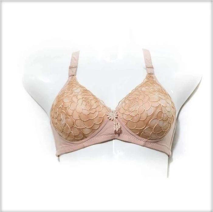 Single Padded Fancy Red Bra