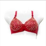 Single Padded Fancy Red Bra