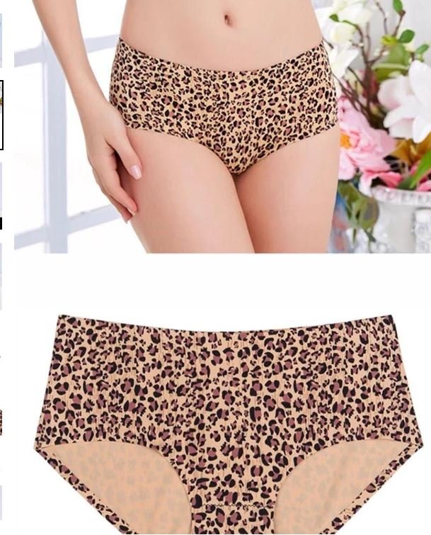 Stylish Bridal Cheetah Bra Panty Sets - Single Padded Non Wired - Brown & White