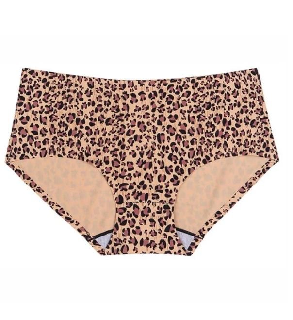 Stylish Bridal Cheetah Bra Panty Sets - Single Padded Non Wired - Brown & White
