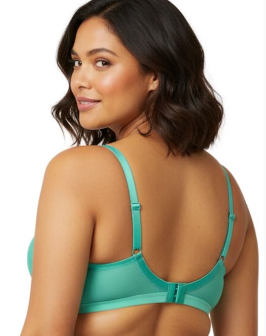 True Curv Double Layered Non Wired Full Coverage Super Support Bra - Green Print