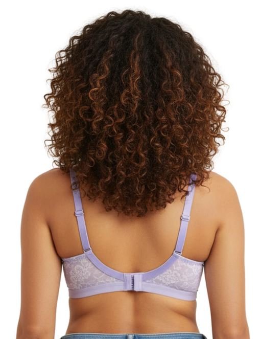 True Curv Double Layered Non Wired Full Coverage Super Support Bra -Purple Print