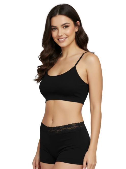 VISCOSE COTTON BOYSHORT -BLACK