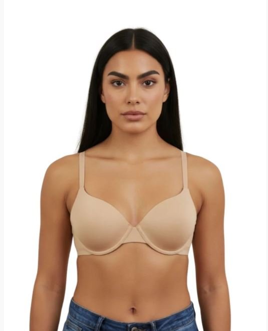 WIRED LEVEL 2 PUSH-UP BRA WITH POWER MESH WINGS -SKIN