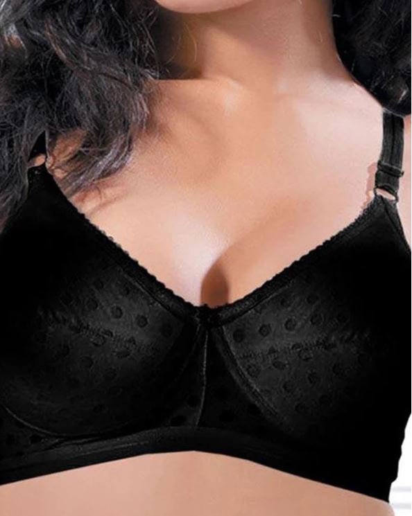 White Dotted Padded Bra - 1576 - Bodycare - White