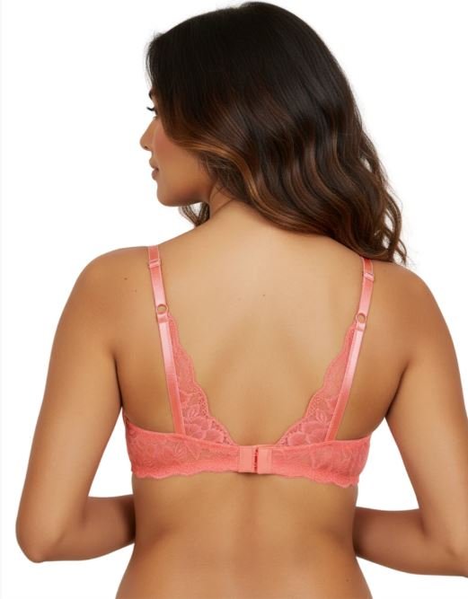 Wireless Go To T-Shirt Bra With a Touch Of Lace-BURN SIENNA